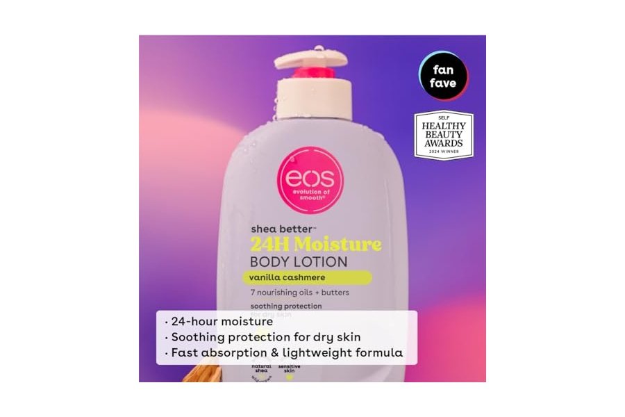 Loción corporal EOS Shea Better Body Lotion - Vainilla, cachemira y granada y frambuesa, 16 onzas líquidas (paquete de 2) - Image 2