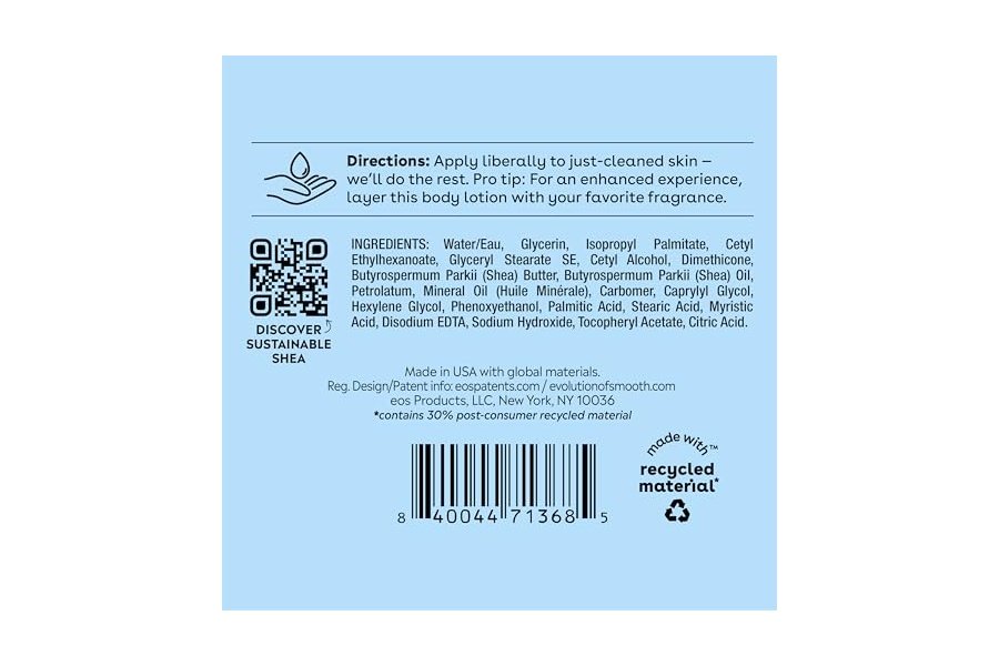Loción corporal Eos Shea Better - Sin fragancia, hidratación de 24 horas, 16 onzas líquidas - Image 8
