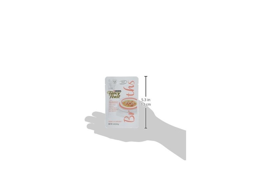 Alimento húmedo para gatos Purina Fancy Feast, complemento de caldo, sabor clásico con salmón salvaje y verduras (paquete de 16) sobres de 45 g - Image 3