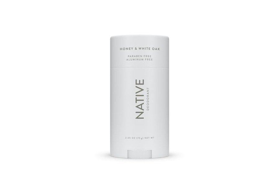 Desodorante Native con ingredientes de origen natural, 72 horas de control del olor | Desodorante para mujeres y hombres, sin aluminio, con bicarbonato de sodio, aceite de coco y manteca de karité | Miel y roble blanco