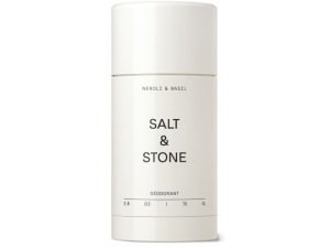 Desodorante SALT & STONE | Desodorante natural extrafuerte para mujeres y hombres | Sin aluminio, con extractos de algas, manteca de karité y probióticos (neroli y albahaca)