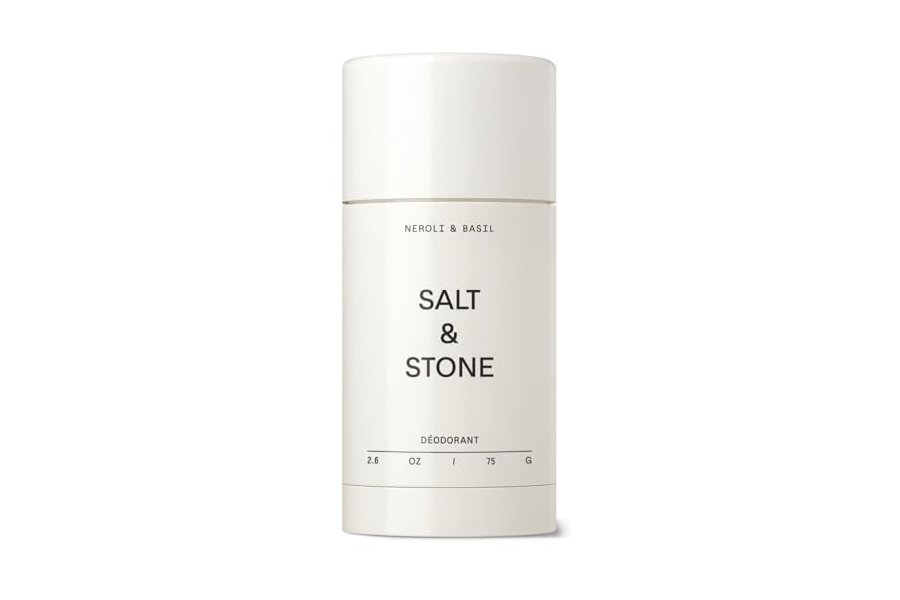 Desodorante SALT & STONE | Desodorante natural extrafuerte para mujeres y hombres | Sin aluminio, con extractos de algas, manteca de karité y probióticos (neroli y albahaca)