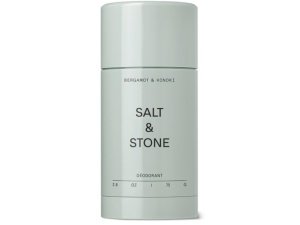 Desodorante SALT & STONE | Desodorante natural extrafuerte para mujeres y hombres | Sin aluminio, con extractos de algas, manteca de karité y probióticos (bergamota y hinoki)