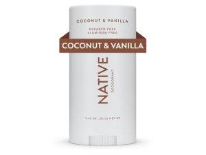 Desodorante Native con ingredientes de origen natural, 72 horas de control del olor | Desodorante para mujeres y hombres, sin aluminio, con bicarbonato de sodio, aceite de coco y manteca de karité | Coco y vainilla