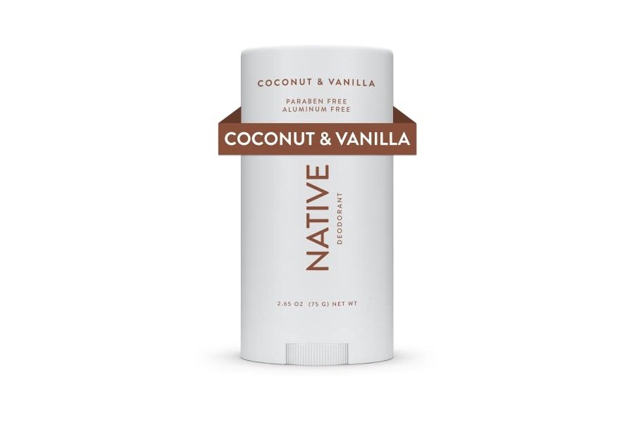 Desodorante Native con ingredientes de origen natural, 72 horas de control del olor | Desodorante para mujeres y hombres, sin aluminio, con bicarbonato de sodio, aceite de coco y manteca de karité | Coco y vainilla