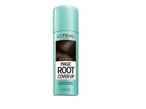 Corrector temporal de canas en spray L'Oréal Paris Root Cover Up, colorante en spray para cabello con cobertura densificante y rellenadora, castaño oscuro (el envase puede variar).