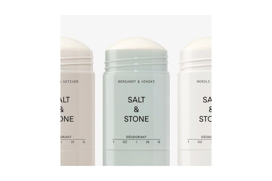 Desodorante SALT & STONE | Desodorante natural extrafuerte para mujer y hombre | Sin aluminio, con extractos de algas, manteca de karité y probióticos (Mini set de desodorante) - Image 7