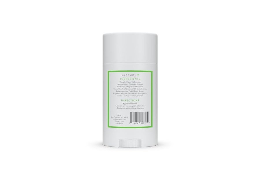 Desodorante Native con ingredientes de origen natural, 72 horas de control del olor | Desodorante para mujeres y hombres, sin aluminio, con bicarbonato de sodio, aceite de coco y manteca de karité | Pepino y menta - Image 6