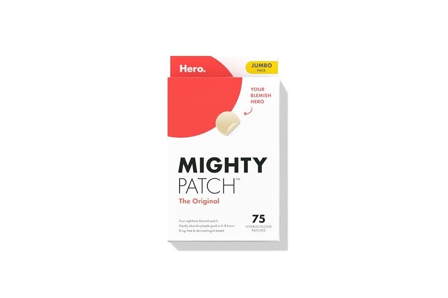 Parche Original Mighty Patch™ - Parche hidrocoloide para acné, granos y espinillas, adhesivo para rostro y piel (75 unidades)