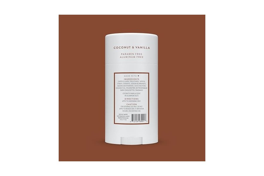 Desodorante Native con ingredientes de origen natural, 72 horas de control del olor | Desodorante para mujeres y hombres, sin aluminio, con bicarbonato de sodio, aceite de coco y manteca de karité | Coco y vainilla - Image 8