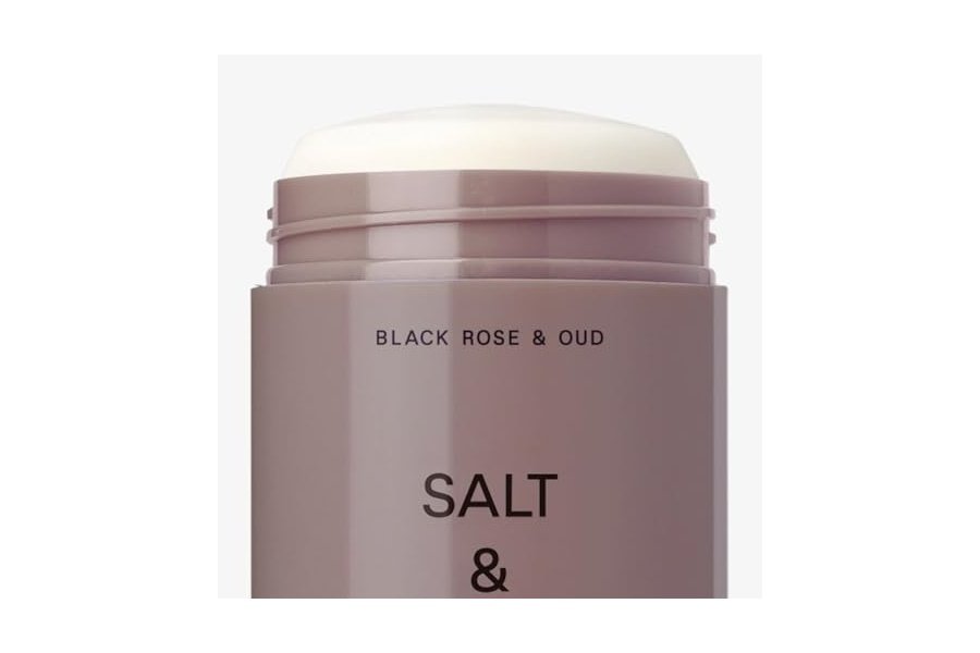 Desodorante SALT & STONE | Desodorante natural extrafuerte para mujeres y hombres | Sin aluminio, con extractos de algas, manteca de karité y probióticos (Rosa negra y oud - 77 ml) - Image 7