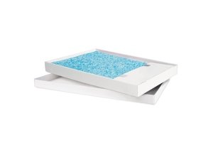 Arena para gatos PetSafe ScoopFree Crystal con bandeja de repuesto y tapa, aroma fresco, bolsa de 2 kg con bandeja
