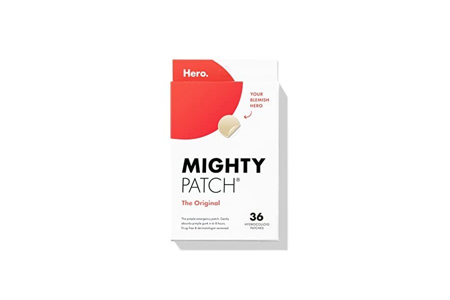 Parche original Mighty Patch™ de Hero Cosmetics: parche hidrocoloide para el acné y las espinillas, ideal para cubrir granos e imperfecciones en el rostro y la piel. Apto para veganos y no probado en animales (36 unidades).
