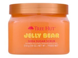 Exfoliante corporal con azúcar y karité Jelly Bear de Tree Hut | Elimina la piel muerta y seca para una sensación suave e hidratada | Cuidado corporal esencial nutritivo | 18 fl oz.