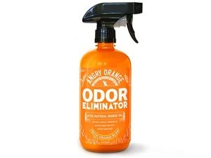 Eliminador de olores para mascotas ANGRY ORANGE: orina de perro y gato, manchas de alfombras y olores fuertes. Limpiador cítrico con aceite de naranja natural. 24 oz.