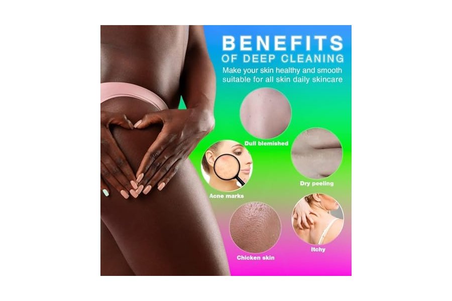 3 esponjas de baño africanas de red africana, esponja de baño de red larga, exfoliante, para ducha, cuerpo, espalda y piel más suave, ideal para uso diario (rosa, rojo, azul, verde). - Image 4