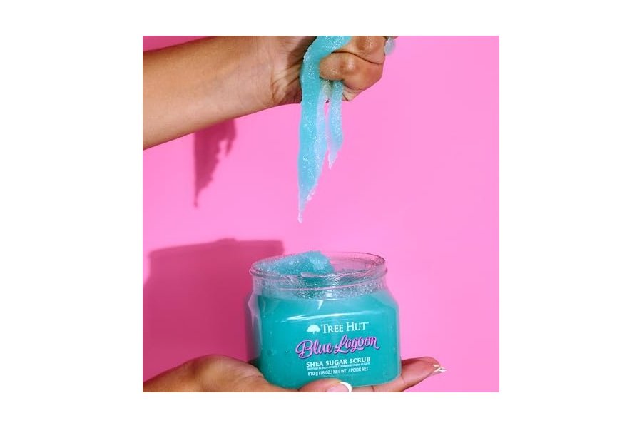 Exfoliante corporal Tree Hut Blue Lagoon con azúcar y karité | Elimina la piel muerta y seca para una sensación suave e hidratada | Cuidado corporal esencial nutritivo | 18 fl oz. - Image 7