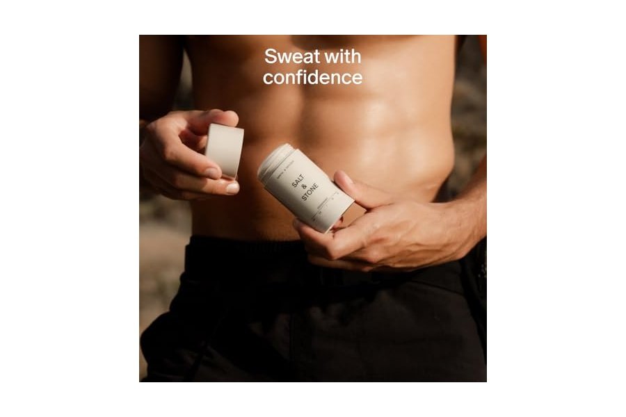 Desodorante SALT & STONE | Desodorante natural extrafuerte para mujer y hombre | Sin aluminio, con extractos de algas, manteca de karité y probióticos (trío) - Image 5