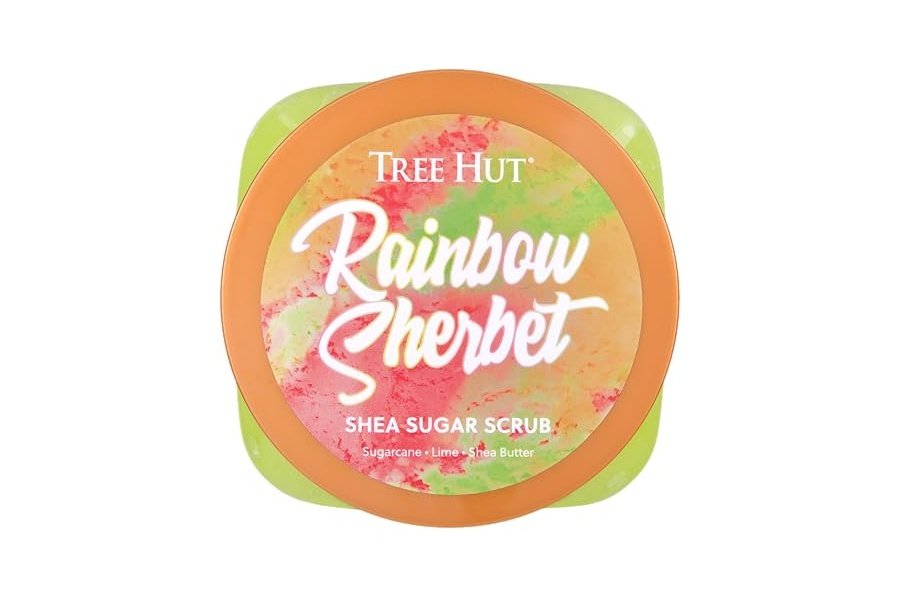Exfoliante corporal Tree Hut Rainbow Sherbet con azúcar y karité | Elimina la piel muerta y seca para una sensación suave e hidratada | Cuidado corporal esencial nutritivo | 18 fl oz. - Image 2