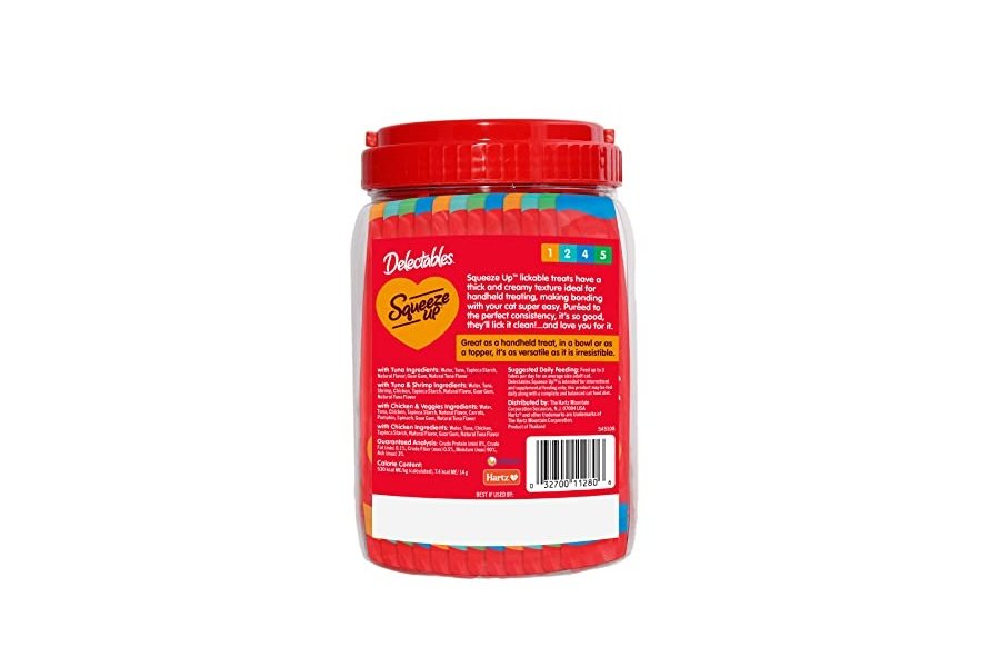 Paquete variado Delectables Squeeze Up, puré cremoso exprimible, premios húmedos para lamer para gatos, sin cereales, sin rellenos, subproductos ni conservantes añadidos, tubo de 0.5 onzas, 48 ​​tubos en total - Image 5