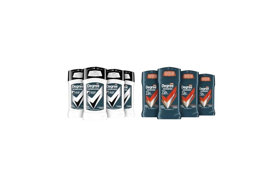 Desodorante antitranspirante Degree Men UltraClear Negro + Blanco 4 unidades Desodorante antitranspirante para hombres y sudor Adventure de 72 horas 4 unidades Para frescura y protección contra el mal olor