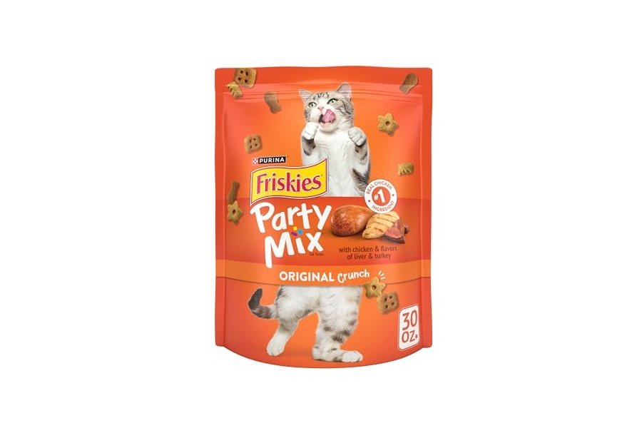 Premios para gatos Purina Friskies, Party Mix Original Crunch - Bolsa de 894 g