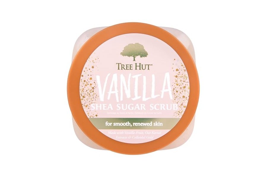 Exfoliante corporal hidratante y exfoliante con vainilla y azúcar de karité de Tree Hut, 500 ml - Image 2