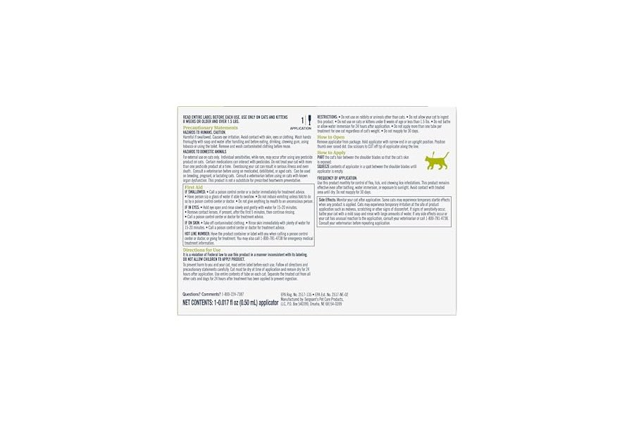 PetArmor Plus - Prevención de pulgas y garrapatas para gatos, tratamiento contra pulgas y garrapatas, 6 dosis, tópico resistente al agua, de acción rápida, para gatos de más de 700 g - Image 9
