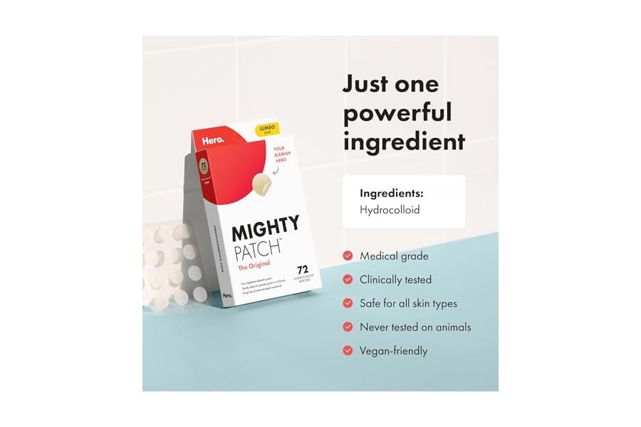 Parche Original Mighty Patch™ - Parche hidrocoloide para acné, granos y espinillas, adhesivo para rostro y piel (75 unidades) - Image 6