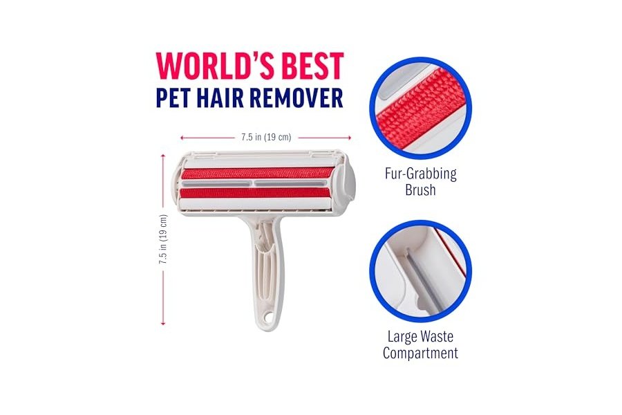 Rodillo quitapelusas reutilizable Chom Chom Roller para mascotas - Eliminador de pelos de gatos y perros ChomChom para muebles, sofás, alfombras, ropa y ropa de cama - Herramienta portátil para eliminar pelos en múltiples superficies - Image 8