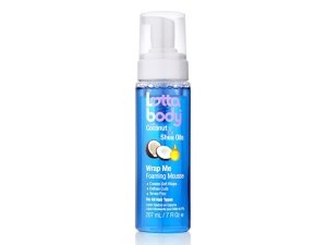 Mousse espumoso para rizos Lottabody con aceite de coco y karité Wrap Me: crea rizos suaves, mousse para cabello rizado, define rizos, antifrizz, 7 onzas líquidas