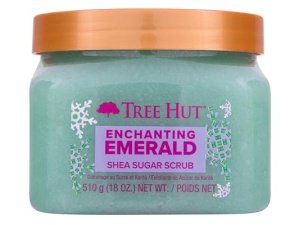 Exfoliante corporal exfoliante con azúcar y karité Enchanting Emerald de Tree Hut | Elimina la piel muerta y seca para una sensación suave e hidratada | Edición limitada para las fiestas | Cuidado corporal esencial nutritivo | 18 fl oz.