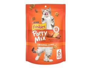 Premios para gatos Purina Friskies, Party Mix Original Crunch - (Paquete de 6) Bolsas de 170 g