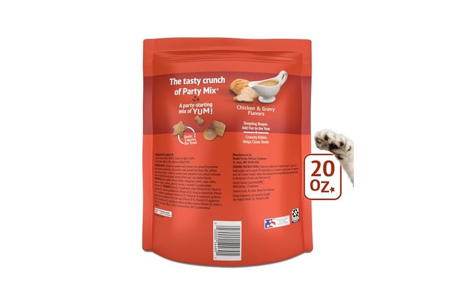 Premios para gatos Purina Friskies, mezcla para fiestas con salsa crujiente y deliciosos sabores de pollo y salsa - Bolsa de 590 g - Image 6