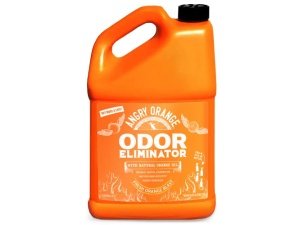 Eliminador de olores para mascotas Angry Orange: orina de perros y gatos, manchas de alfombras y olores fuertes. Limpiador cítrico con aceite de naranja natural. 1 galón.