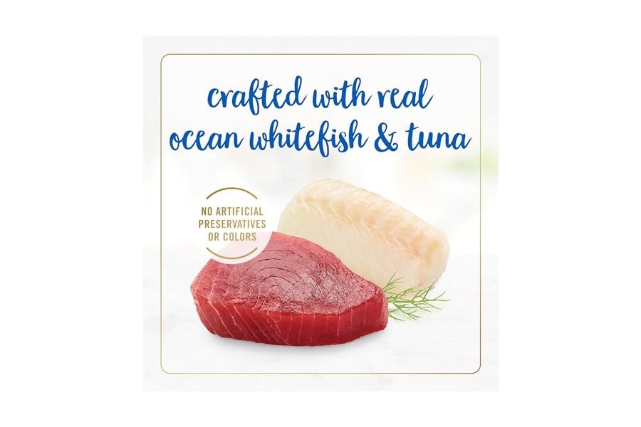 Paté clásico Purina Fancy Feast de pescado blanco y atún, alimento húmedo para gatos sin cereales (paquete de 24 latas de 85 g) - Image 4