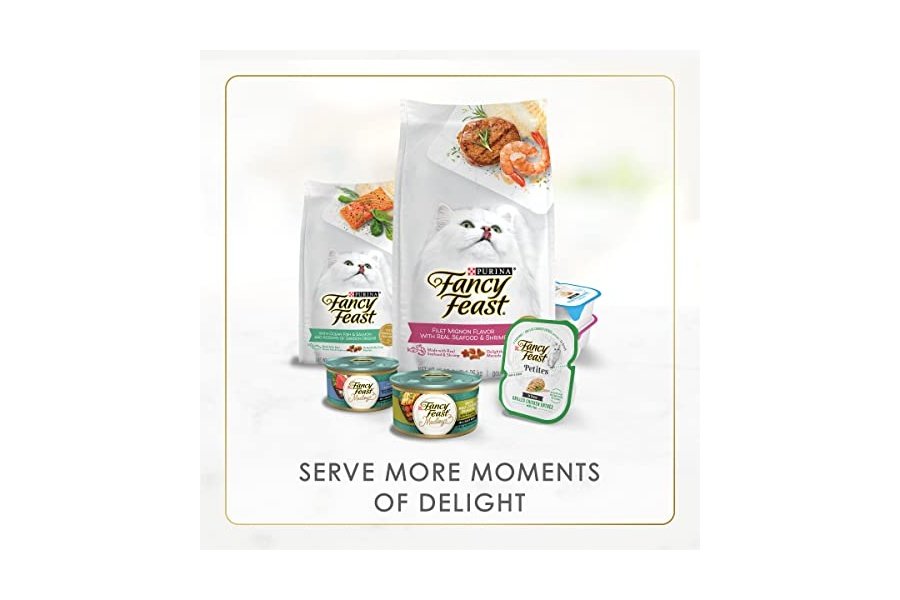 Comida húmeda para gatos Purina Fancy Feast a la parrilla con mariscos en paquete variado (paquete de 24) latas de 85 g - Image 8