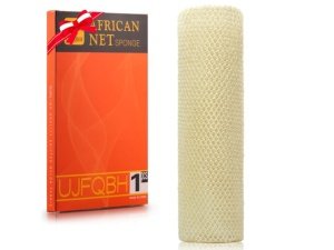 Esponja de red africana, esponja de baño africana de red larga, exfoliante, para ducha, cuerpo, espalda y piel más suave, ideal para uso diario (blanca)