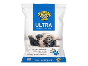 Arena para gatos de arcilla aglomerante sin perfume Dr. Elsey's Ultra, bolsa de 8 kg