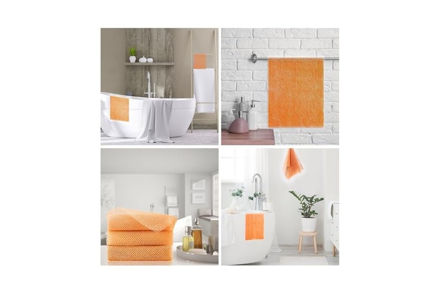 3 esponjas de baño africanas de red africana, esponja de baño de red larga, exfoliante, para ducha, cuerpo, espalda y piel más suave, ideal para uso diario (amarillas, amarillas, amarillas) - Image 7