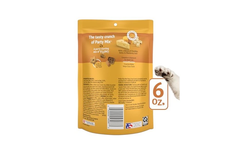 Premios para gatos Purina Friskies, Party Mix Cheezy Craze Crunch - (Paquete de 6) Bolsas de 170 g - Image 7