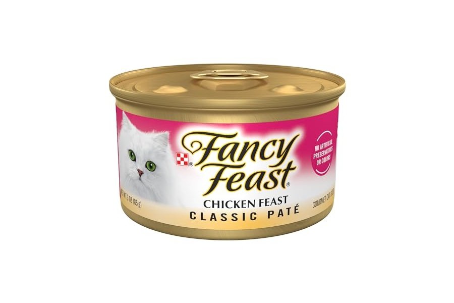 Purina Fancy Feast Chicken Feast Classic Grain Free - Paté húmedo para gatos (paquete de 24) latas de 85 g