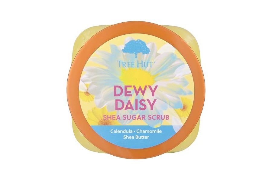 Exfoliante corporal exfoliante con azúcar y karité Dewy Daisy de Tree Hut | Elimina la piel muerta y seca para una sensación suave e hidratada | Cuidado corporal esencial nutritivo | 18 fl oz. - Image 2