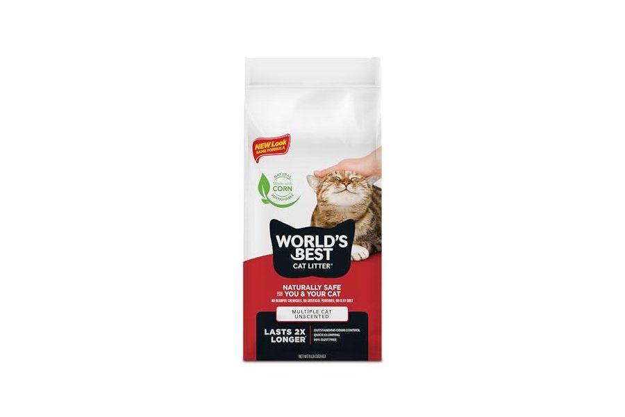 LA MEJOR ARENA PARA GATOS DEL MUNDO. Sin perfume para múltiples gatos, 8 libras. Ingredientes naturales, aglomeración rápida, desechable por el inodoro, 99 % libre de polvo y fabricada en EE. UU. Control de olores duradero y fácil de recoger.