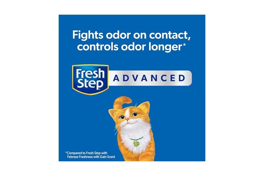 Arena aglomerante avanzada Fresh Step con Febreze Freshness y aroma Gain, combate el mal olor al contacto, 16 kg (2 cajas de 8,3 kg) (El paquete puede variar) - Image 12
