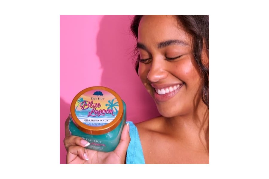 Exfoliante corporal Tree Hut Blue Lagoon con azúcar y karité | Elimina la piel muerta y seca para una sensación suave e hidratada | Cuidado corporal esencial nutritivo | 18 fl oz. - Image 6