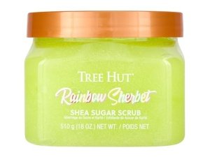 Exfoliante corporal Tree Hut Rainbow Sherbet con azúcar y karité | Elimina la piel muerta y seca para una sensación suave e hidratada | Cuidado corporal esencial nutritivo | 18 fl oz.
