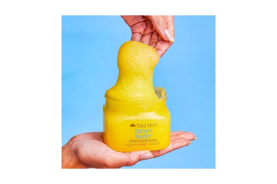 Exfoliante corporal exfoliante con azúcar y karité Dewy Daisy de Tree Hut | Elimina la piel muerta y seca para una sensación suave e hidratada | Cuidado corporal esencial nutritivo | 18 fl oz. - Image 8