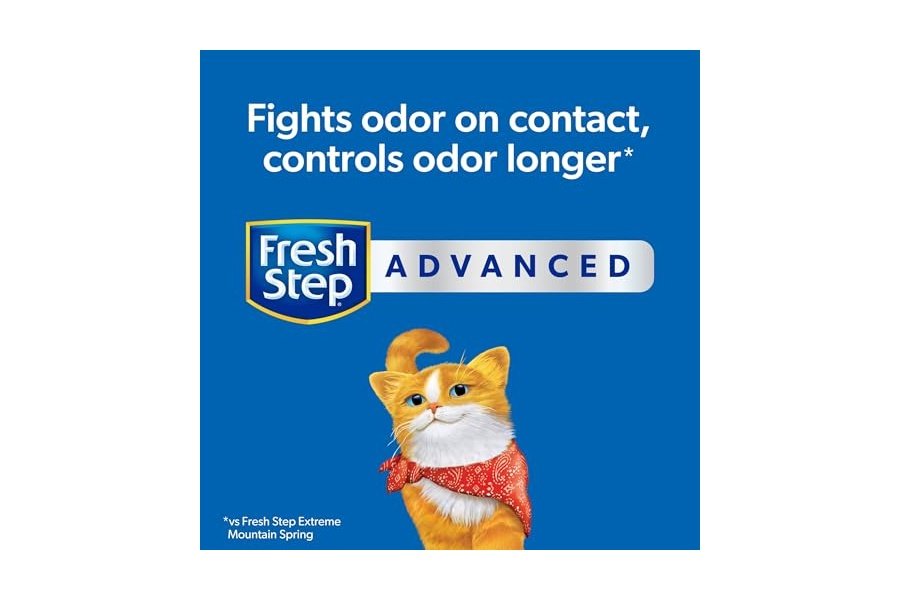 Arena aglomerante Fresh Step Advanced Extreme con Febreze Freshness y aroma a primavera de montaña, combate el mal olor al contacto, 16 kg (2 cajas de 8,4 kg) - Image 12