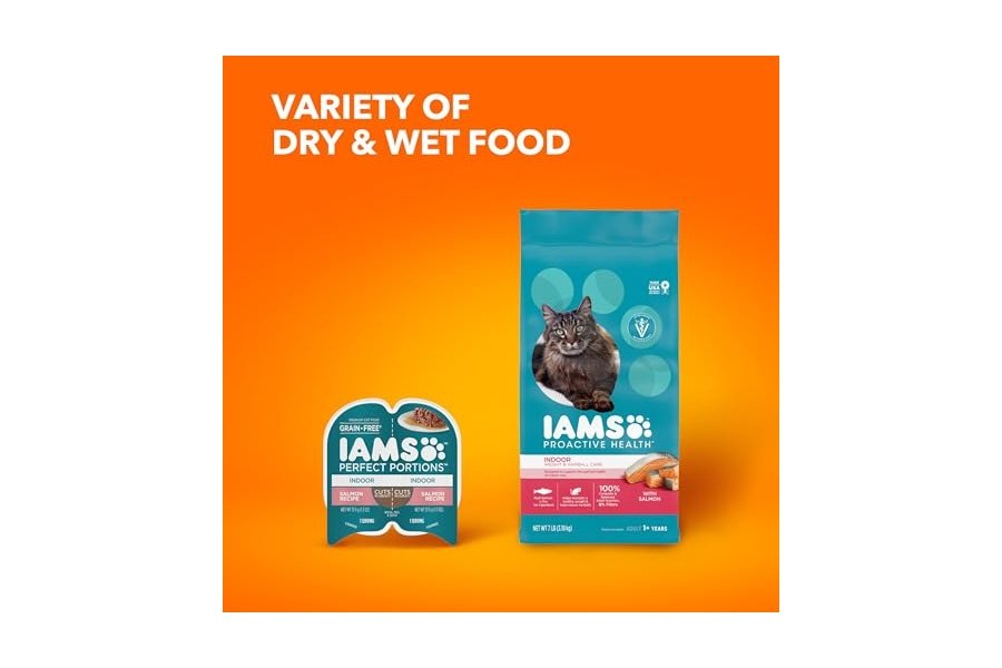 Alimento seco para gatos IAMS Proactive Health Adult Indoor Weight & Hairball Care con salmón, bolsa de 7,2 kg - Image 11